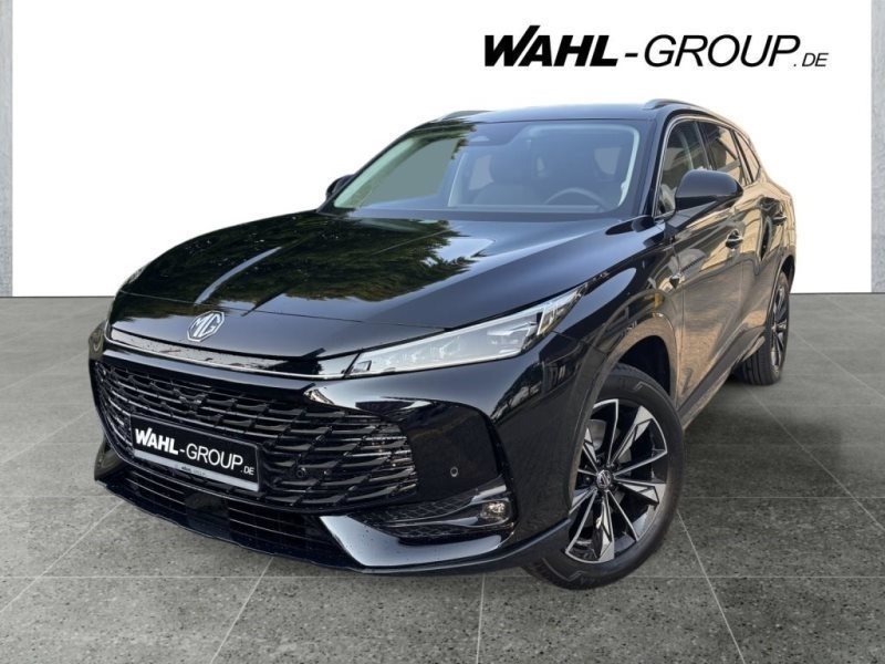 MG HS Hybrid+ Luxury Pebble Black – Inzahlungnahme-Bonus bei der Wahl-Group. Kraftstoffverbrauch kombiniert: 5,5 l/100 km; CO₂: 126 g/km; CO₂-Klasse: D.